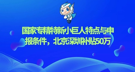 國家專精特新“小巨人”企業申報指南 聚焦網絡科技領域，詳解政策要點與京深50萬補貼